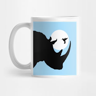 Rhino And Bird Mug